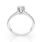 0,4+0,21 Karat Diamant Verlobungsring mit 15 Diamanten, Weißgold 585 / 14K