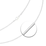 Goldkette als Tondakette in Weißgold 585 / 14K, 45 cm lang, 1,5 mm breit, Gewicht ca. 10 g.