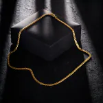 Goldkette als Panzerkette facettiert in Gelbgold 585 / 14 Karat, 65 cm lang, 3.9 mm breit, Gewicht ca. 18 g.