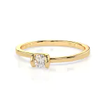 0,10 Karat Diamant Verlobungsring mit 1 Diamanten, Gelbgold 585 / 14K