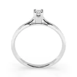 0,06 Karat Diamant Verlobungsring mit 1 Diamanten, Weißgold 585 / 14K