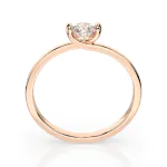 0,15 Karat Diamant Verlobungsring mit 1 Diamanten, Rotgold 585 / 14K