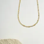 Goldkette als Fantasiekette in Bicolor Gelbgold / Weißgold 585 / 14K, 60 cm lang, 3,5 mm breit, Gewicht ca. 6 g.