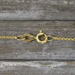 Goldkette als Venezianerkette rund geschlagen in Gelbgold 375 / 9K, 45 cm lang, 1,2 mm breit, Gewicht ca. 3.1 g.