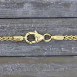 Armband als Zopfkette in Gelbgold 585 / 14 K, 20 cm lang, 2,5mm breit, Gewicht ca. 5 g.
