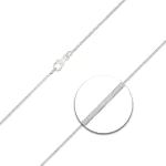 Goldkette als Schlangenkette diamantiert in Weißgold 585 / 14K, 70 cm lang, 1,2 mm breit, Gewicht ca. 10.9 g.
