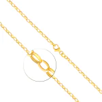 Goldkette als Erbskette in Gelbgold 375 / 9K, 38 cm lang, 2,4 mm breit, Gewicht ca. 3.4 g.