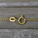 Goldkette als Erbskette in Gelbgold 585 / 14K, 80 cm lang, 1,5 mm breit, Gewicht ca. 6.9 g.