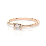 0,15 Karat Diamant Verlobungsring mit 1 Diamanten, Rotgold 585 / 14K