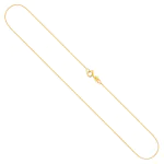 Goldkette als Venezianerkette in Gelbgold 333 / 8K, 45 cm lang, 0,6 mm breit, Gewicht ca. 1 g.