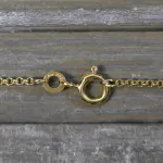 Goldkette als Erbskette in Gelbgold 333 / 8 Karat, 36 cm lang, 1.5 mm breit, Gewicht ca. 2.7 g.