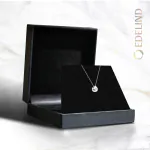 0,04 Karat Diamant Anhänger Zarge Weißgold 585 (14K) mit Goldkette für Damen