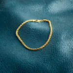 Armband als Zopfkette in Gelbgold 585 / 14 K, 20 cm lang, 2,5mm breit, Gewicht ca. 5 g.