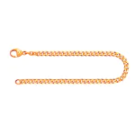 Armband als Panzerkette flach in Gelbgold 585 / 14K, 14 cm lang, 4,1 mm breit, Gewicht ca. 6 g.