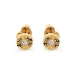 0,04 Karat Diamant Ohrstecker mit 2 echten Diamanten, Gelbgold 585 / 14K
