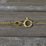 Goldkette als Panzerkette flach in Gelbgold 375 / 9K, 55 cm lang, 1,7 mm breit, Gewicht ca. 4.8 g.