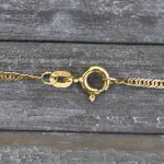 Goldkette als Singapurkette in Bicolor Gelbgold / Weißgold 585 / 14K, 42 cm lang, 1,8 mm breit, Gewicht ca. 2.4 g.