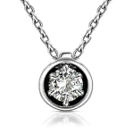 Diamantanhänger in 0,15 Karat, Weißgold 750 / 18 Karat, mit einer 750ger Goldkette in 42 cm lang, 0,9 mm breit, Gewicht ca. 1,97 g.