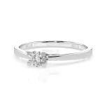 0,15 Karat Diamant Verlobungsring mit 1 Diamanten, Weißgold 585 / 14K