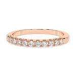 0,22 Karat Diamant Verlobungsring mit 11 Diamanten, Rotgold 585 / 14K