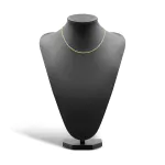 Goldkette als Ankerkette diamantiert in Gelbgold 375 / 9K, 42 cm lang, 2 mm breit, Gewicht ca. 7.8 g.