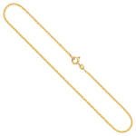 Goldkette als Venezianerkette in Gelbgold 333 / 8K, 42 cm lang, 1,2 mm breit, Gewicht ca. 3.5 g.