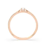 0,08 Karat Diamant Verlobungsring mit 1 Diamanten, Rotgold 585 / 14K