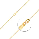 Goldkette als Panzerstegkette in Gelbgold 333 / 8K, 42 cm lang, 1,9 mm breit, Gewicht ca. 3 g.
