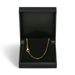 Goldkette als Venezianerkette in Gelbgold 585 / 14K, 60 cm lang, 0.8 mm breit, Gewicht ca. 3.1 g.