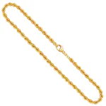 Goldkette als Kordelkette hohl in Gelbgold 333 / 8K, 50 cm lang, 4,4 mm breit, Gewicht ca. 11 g.