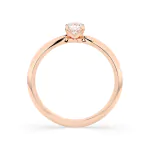 0,15 Karat Diamant Verlobungsring mit 1 Diamanten, Rotgold 585 / 14K