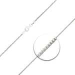 Goldkette als Bingokette in Weißgold 585 / 14K, 38 cm lang, 1,3 mm breit, Gewicht ca. 4.1 g.