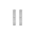 0,22 Karat Diamant Creolen, Weißgold 585 / 14 Karat