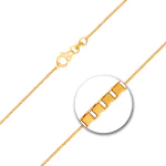 Goldkette als Venezianerkette in Gelbgold 585 / 14K, 60 cm lang, 0.8 mm breit, Gewicht ca. 3.1 g.