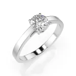 0,40 Karat Diamant Verlobungsring mit 1 Diamanten, Weißgold 585 / 14K
