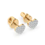 0,18 Karat Diamant Ohrstecker mit 36 echten Diamanten, Gelbgold 585 / 14K