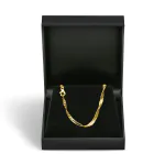 Goldkette als Singapurkette in Gelbgold 333 / 8K, 85 cm lang, 2,9 mm breit, Gewicht ca. 10.2 g.