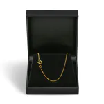 Goldkette als Panzerkette flach in Gelbgold 585 / 14K, 40 cm lang, 1,2 mm breit, Gewicht ca. 2.1 g.