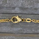 Goldkette als Zopfkette hohl in Gelbgold 585 / 14K, 50 cm lang, 2,1 mm breit, Gewicht ca. 6.3 g.