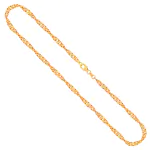 Goldkette als Singapurkette in Gelbgold 333 / 8K, 36 cm lang, 3,4 mm breit, Gewicht ca. 6.2 g.