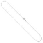 Goldkette als Ankerkette flach in Weißgold 585 / 14K, 40 cm lang, 0,8 mm breit, Gewicht ca. 1 g.