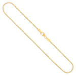 Goldkette als Tondakette diamantiert in Gelbgold 585 / 14K, 45 cm lang, 1,1 mm breit, Gewicht ca. 3.4 g.