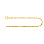 Armband als Ankerkette diamantiert in Gelbgold 585 / 14K, 16 cm lang, 2 mm breit, Gewicht ca. 3.8 g.