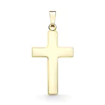 Anhänger Kreuz glanz , Gelbgold 585 / 14K, Höhe 21 mm, Gewicht ca. 0,85 g