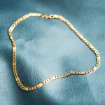 Goldkette als Fantasiekette hohl in Gelbgold 585 / 14K, 45 cm lang, 5,2 mm breit, Gewicht ca. 9.8 g.