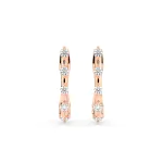 0,2 Karat Diamant Creolen, Rotgold 585 / 14 Karat