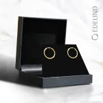 Ohrringe, Creolen, Gelbgold 333 / 8K, Außendurchmesser 20 mm, Breite 1.5 mm, Gewicht ca. 0.6 g