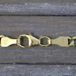 Goldkette als Fantasiekette in Gelbgold 333 / 8K, 70 cm lang, 3,5 mm breit, Gewicht ca. 5.8 g.