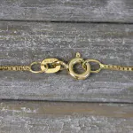 Goldkette als Venezianerkette in Gelbgold 585 / 14K, 38 cm lang, 0,8 mm breit, Gewicht ca. 1.9 g.