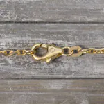 Goldkette als Ankerkette diamantiert in Gelbgold 585 / 14K, 45 cm lang, 1,8 mm breit, Gewicht ca. 7 g.